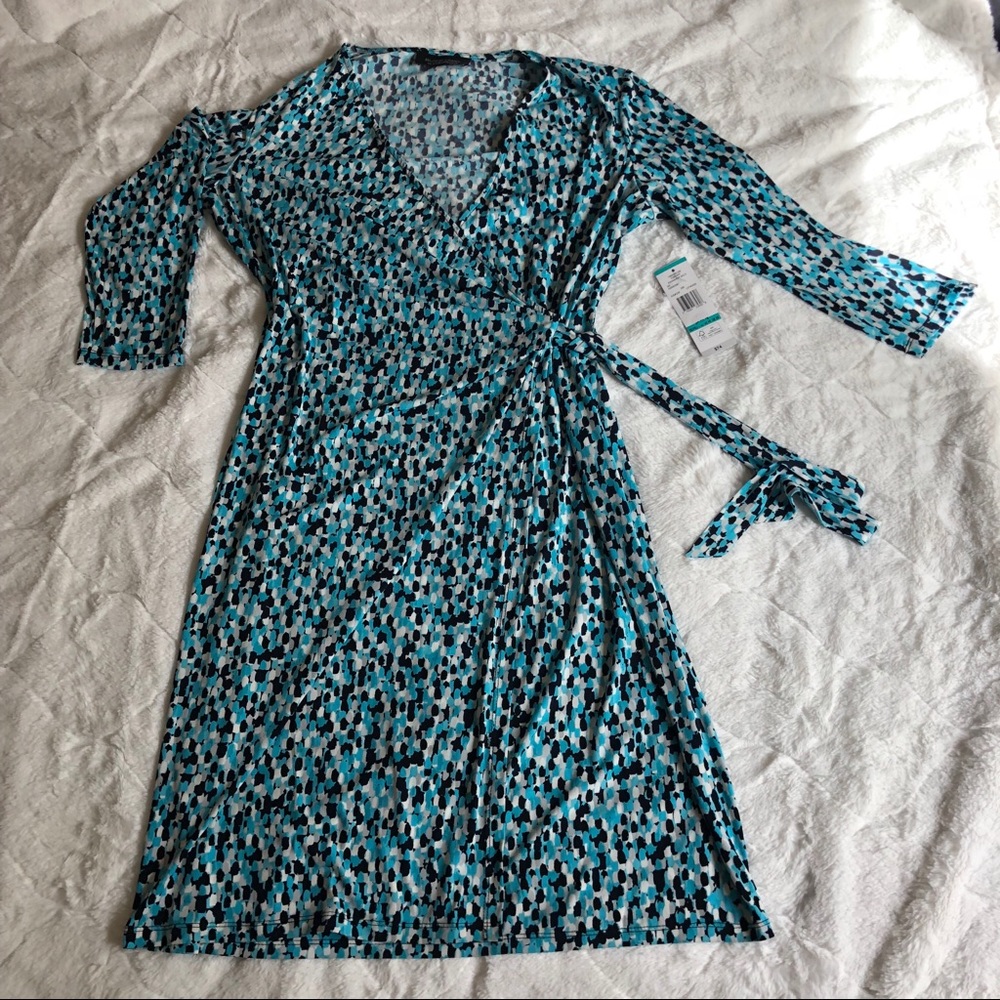 Multi Colored Wrap Dress